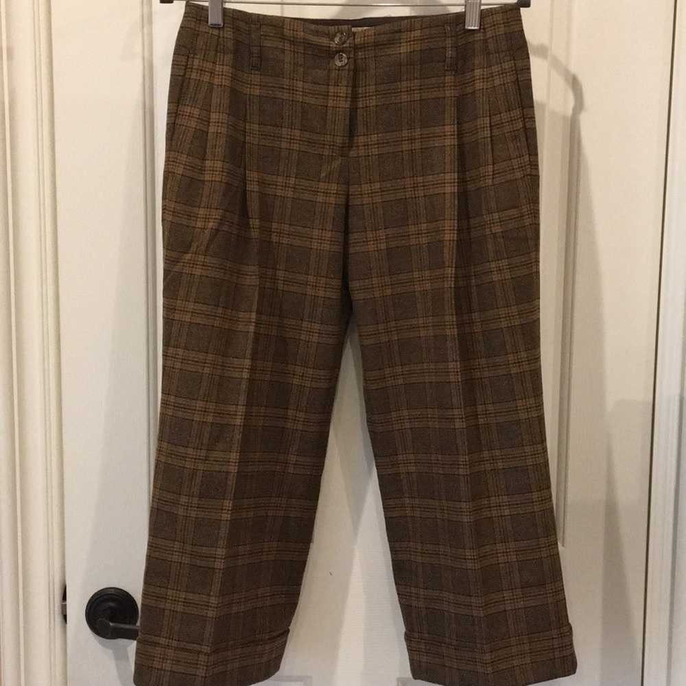 💯 MICHEAL KORS PLAID OVERSIZED TROUSERS SIZE 2